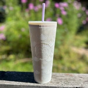 Starbucks 24oz Venti cold cup tumbler "Pearl White Siren”